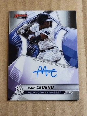 2025 Bowman's Best - Best of 2025 Autographs Mani Cedeno #B25-MCE Yankees Auto