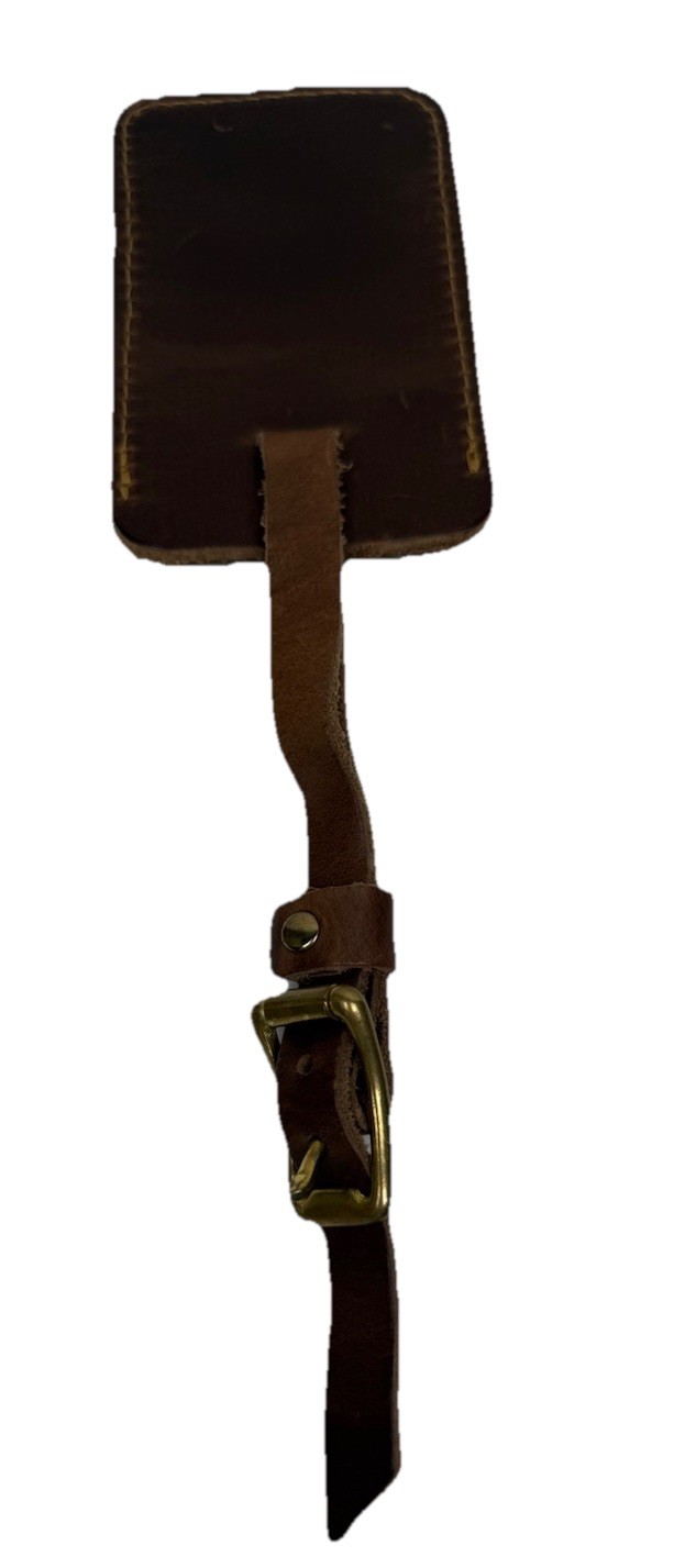 Tag 100% Leather  Brown & Brass Hardware Luxury Unbranded