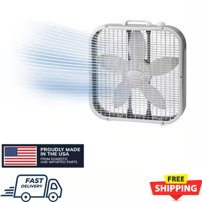 #ad #ad Lasko 20quot; Classic Box Fan with Weather Resistant Motor 3 Speeds 22.5quot; H White $27.08