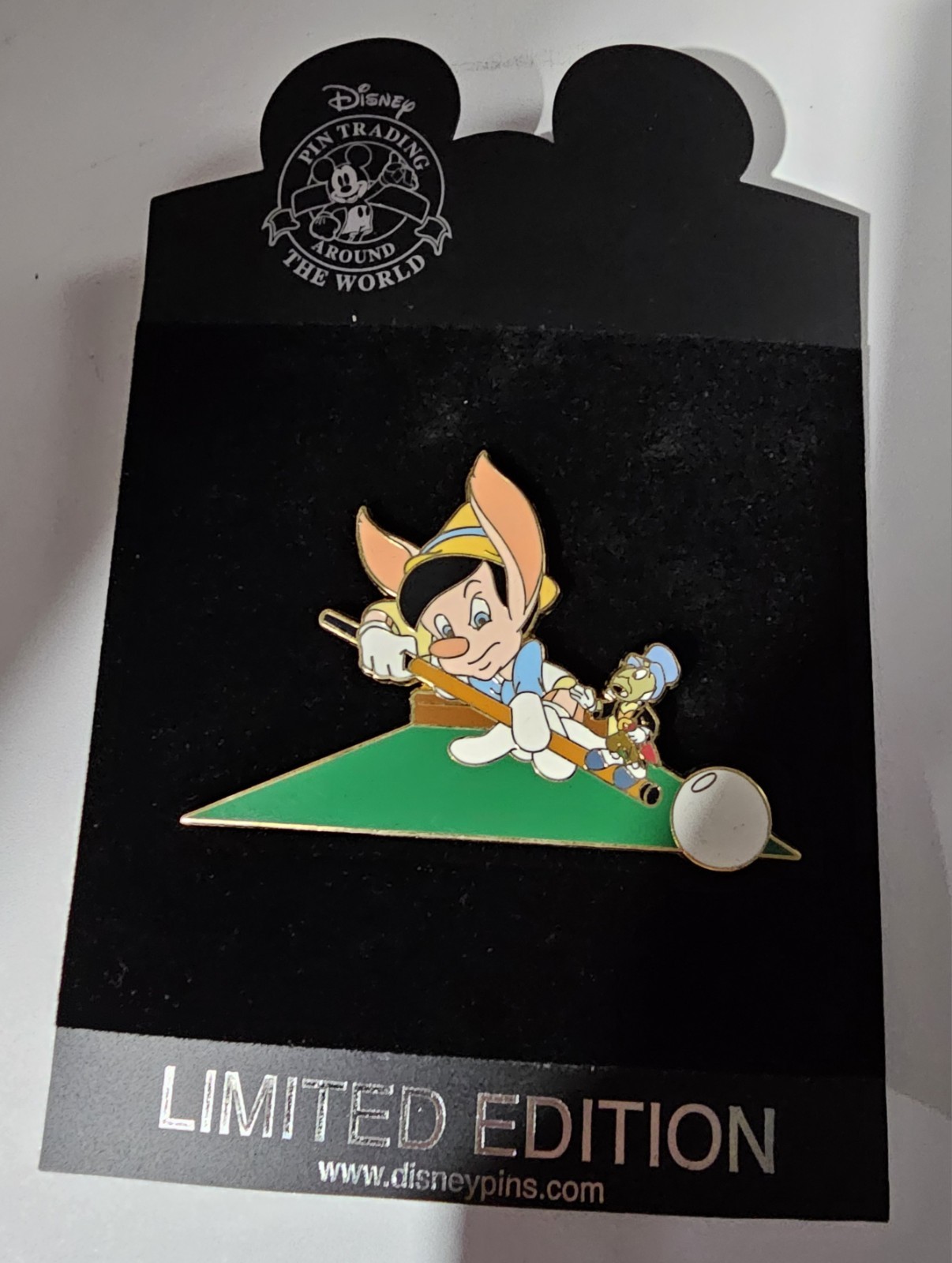 Disney Pin Pinocchio Billiards LE 500 Jumbo Rare New