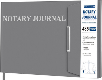 Notary Journal Log Book Hardcover Notary Book with 485 Record Entries, 200 Numbe