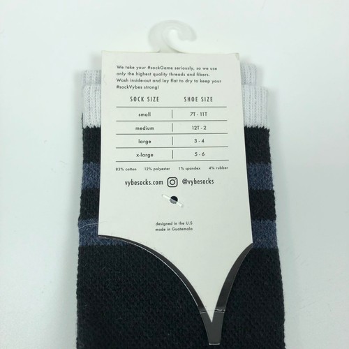 Lot 6 Pairs Kids Youth Boys Socks Size XL / Shoe Size 5 - 6 Crew Athletic Vybe - Picture 4 of 4