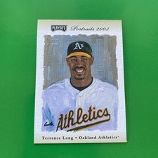Terrence Long 2003 Playoff Portraits Beige Parallel Card #99 LTD #42/250