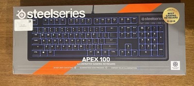 SteelSeries Apex 100 Illuminated Wired Gaming Keyboard Black