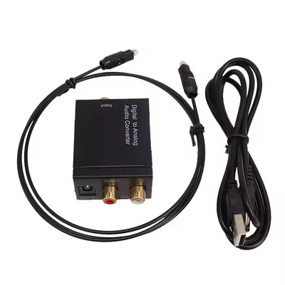 Digital to Analog Audio Converter Optical Coaxial Toslink Adapter RCA Klinke L/R