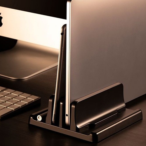 Vertical Laptop Stand 3 Slot Desktop Stand Holder Adjustable Dock Space Saving - Afbeelding 11 van 28