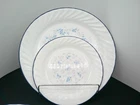 Vintage Corelle Dinner and Salad Plates Blue Fleur from 1997 Really good shape