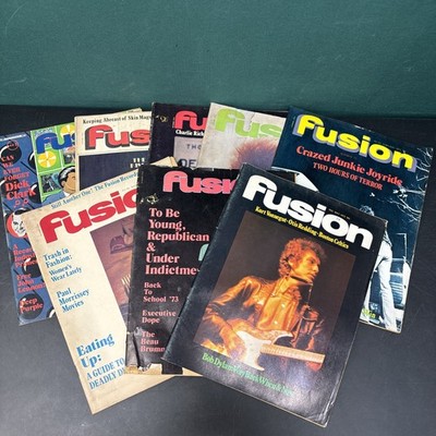 Lot of 9 Fusion Magazines 1972-1973 David Bowie Bob Dylan John Lennon VG