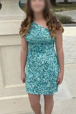 Sherri Hill One Shoulder Sequin Cocktail Dress Teal Green Size 2 Formal Prom