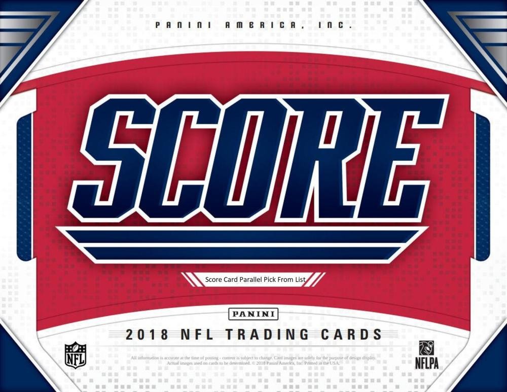 2018 Score Scorecard Football Parallel Cards Pick From List 1-250