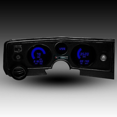 Intellitronix Blue LED Digital Gauge Cluster Set For 69 Chevy Chevelle