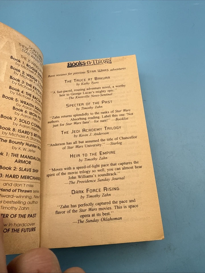 STAR WARS BOOK "I, JEDI" BY MICHEAL A. STACKPOLE PAPERBACK Foto 4 de 4