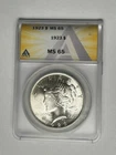 1923 Peace Silver Dollar ANACS MS65 Beautiful Silver Coin!