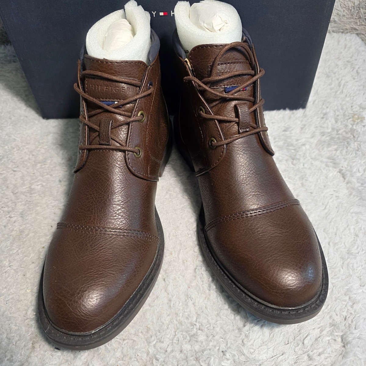 Tommy Hilfiger Santiago Mens 7.5 Brown Cap Toe Dress Chukka  display picture 1