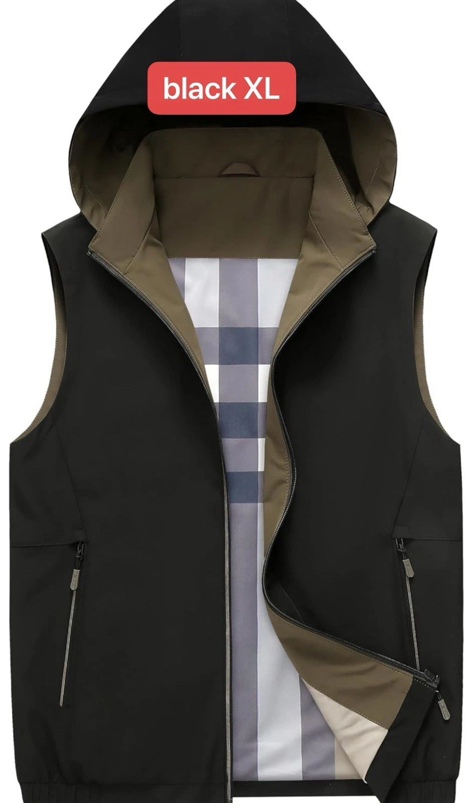 Xl size Men's lightweight softshell jacket, hooded jacket, zipper design