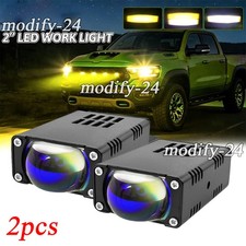 LED Headlight Bumper Projector Lens Driving Car Grille Lights Motor Spotlights