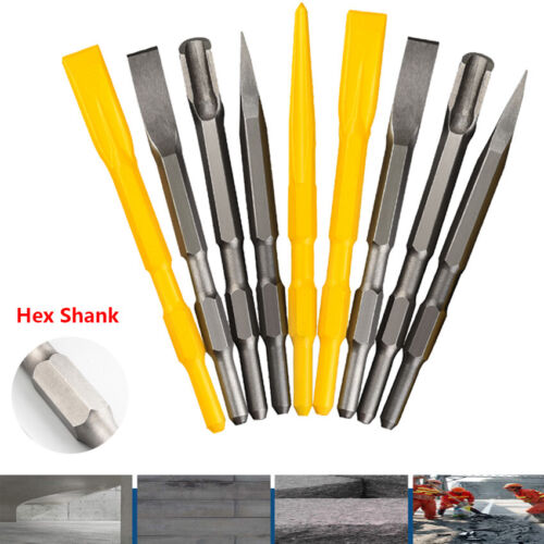 Electric Pick Hammer Drill Bits Breaker Chisel Hex Shank for Stone Concrete Wall - Afbeelding 1 van 15