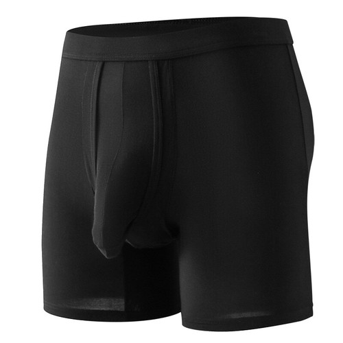 Herren Separate Pouch Boxershorts Langbein Boxer Atmungsaktiv Unterwäsche Trunks - Bild 5 von 10