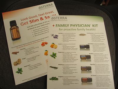doterra essential oil TEAR SHEET get slim & sassy diet oils FAMILY PHYSICIAN KIT