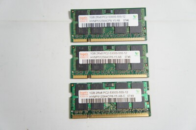 3 Packs Apple Mac Mini Memory 1GB (2x 512 MB) 512 MB 1Rx16 PC2-5300S ...