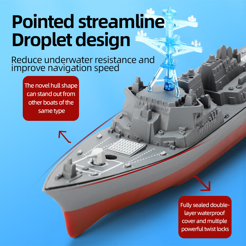 Remote Control Warship Model RC Ship Pool Lake Boat Cruiser
