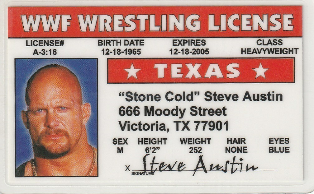 Stone Cold Steve Austin Wrestling Victoria Texas TX Drivers