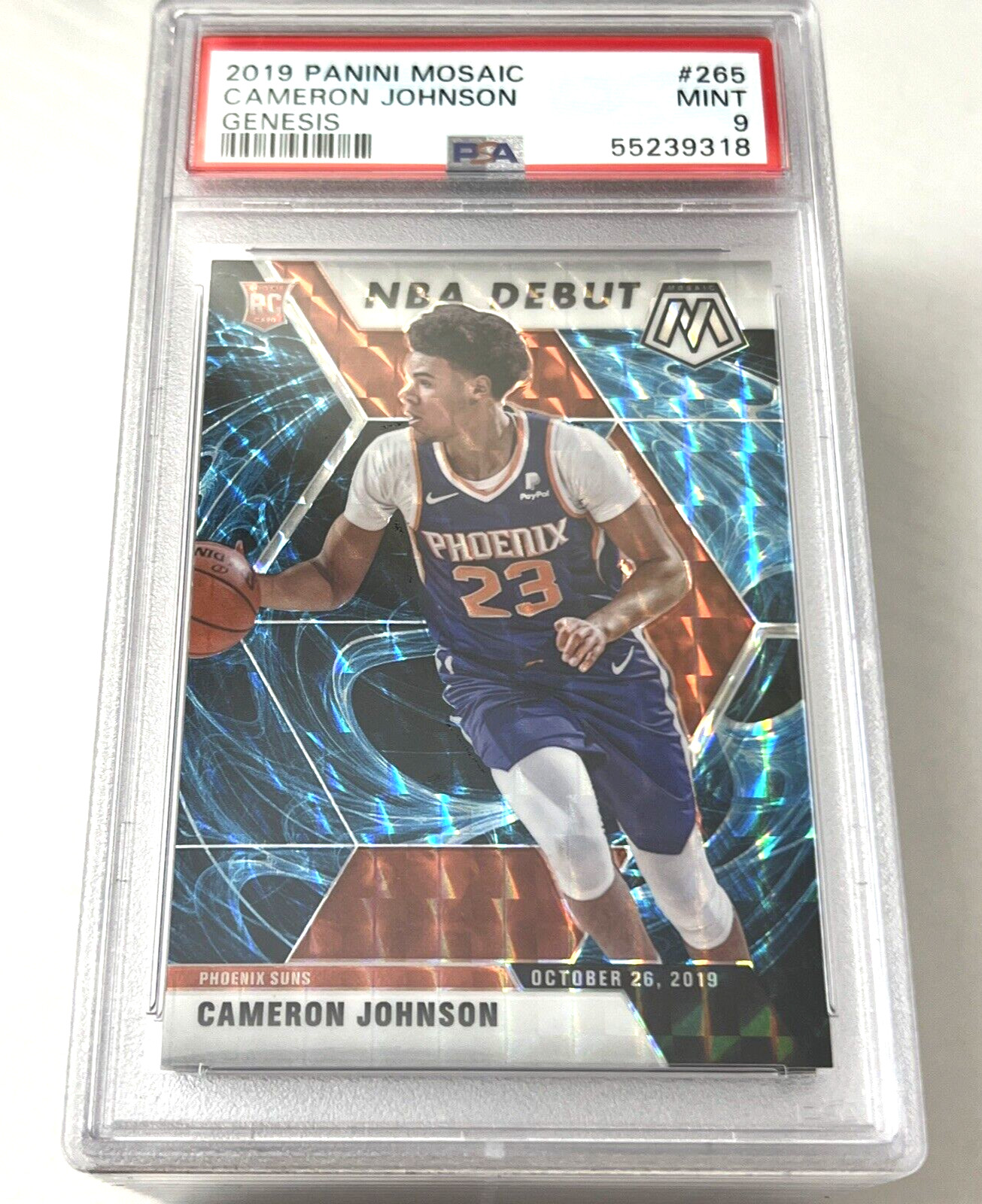 2019-20 Panini Mosaic NBA Debut #265 Cameron Johnson Genesis PSA 9