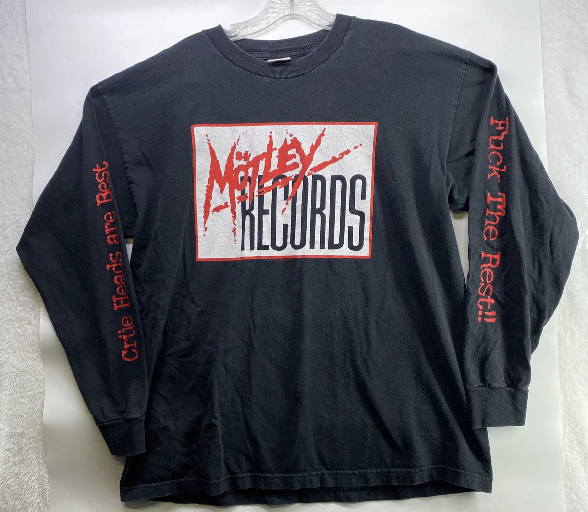 VTG 90s Motley Crue Records Shirt They Just Don't Give