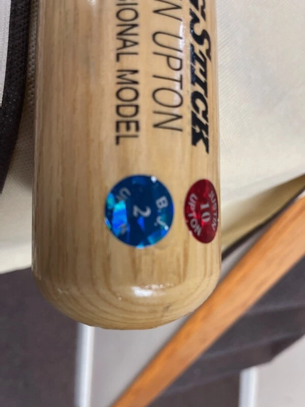 Bate autografiado doble BJ Upton y Justin Upton con hologramas y vestuario memorándum certificado de autenticidad Foto 3 de 4