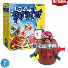 TOMY Pop-Up Pirate Board Game – Fun Family Game Night Activity for Kids Ages 4+