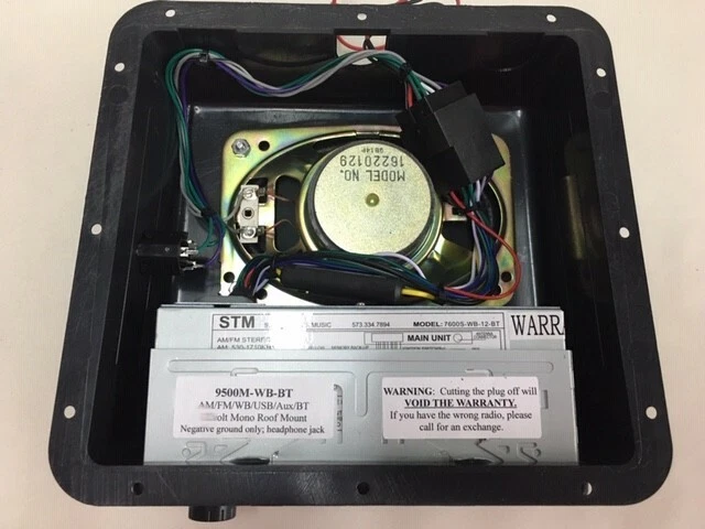 Radio 24 voltios universal autónoma AM/FM/WB/USB/entrada auxiliar/Bluetooth y ANTENA Foto 4 de 4