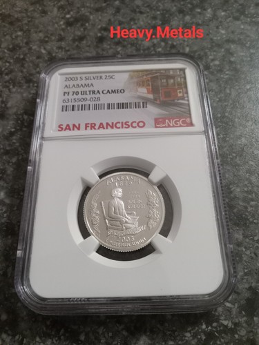 2003-S ALABAMA Silver Proof Quarter PF70 NGC EXCELLENT LOW PRICE!!