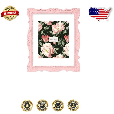Handcrafted 11x14 Decorative Floral Resin Frame - Wall-Mounted Elegance