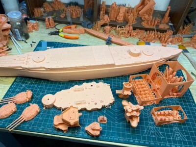 3D Printed 1/350 USS New Mexico Battleship BB-40 Unpainted Model Kit HOT