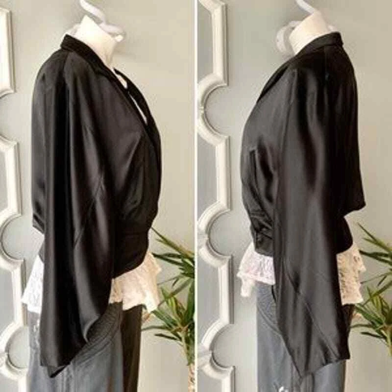 Giacca Avvolgente Vintage Gucci Silk & Lana Donna Medium 42 NUOVA