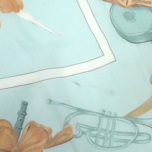 HERMES Scarf Carre 90cm LA DANCE 100% Chiffon Silk Light green Multi R1255 - Picture 3 of 6