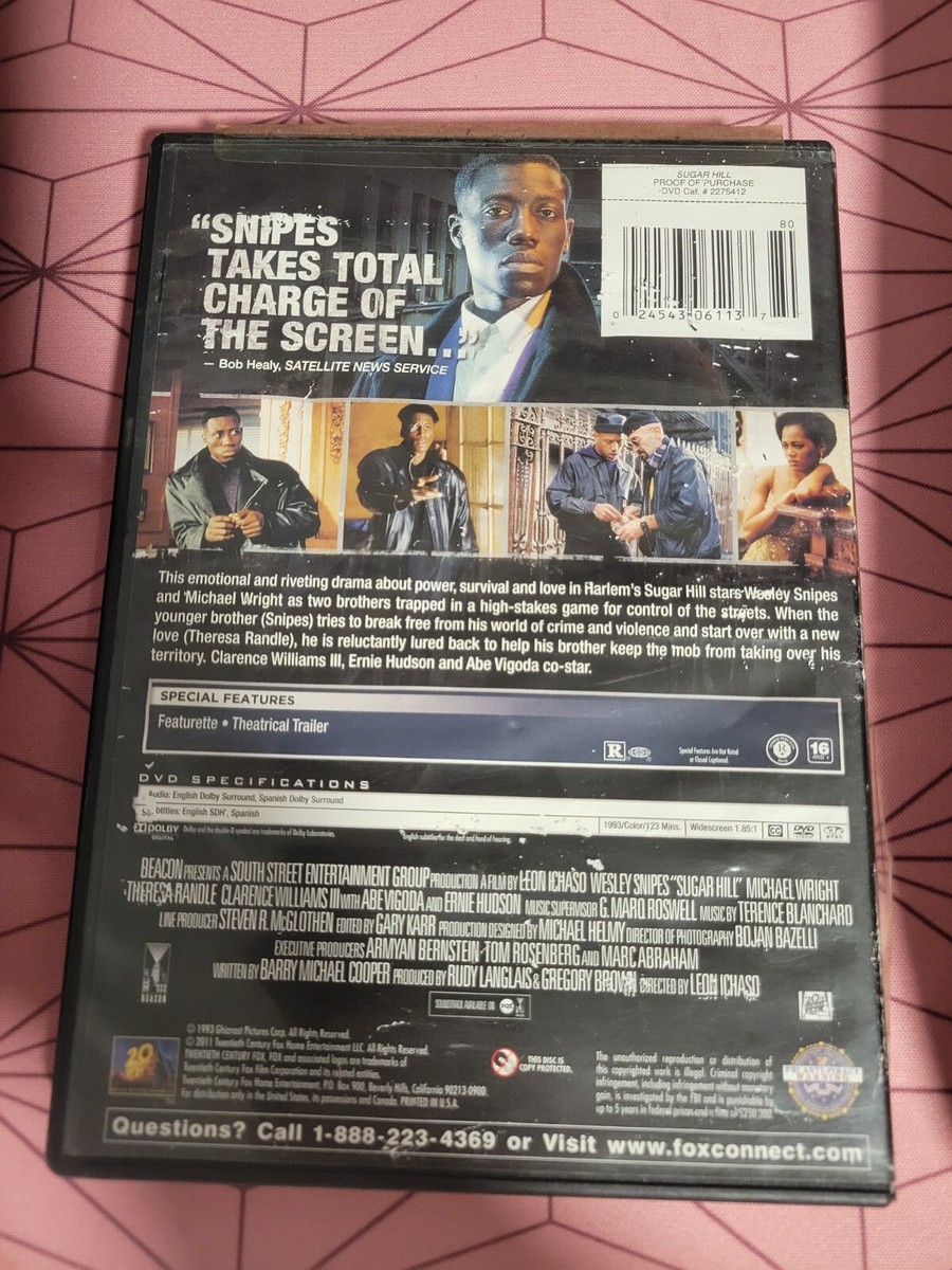 Sugar Hill DVD 1994 Movie | Wesley Snipes, Michael Wright, Thresea