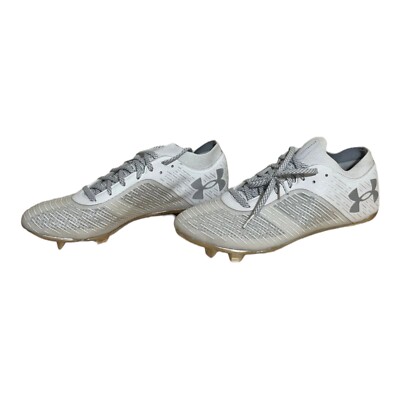 Under Armour Silver and White Athletic Cleats Under Armour Blur 2 MC VVS Football Cleats Mens Size 8.5  main image 4