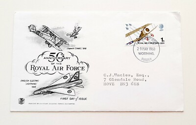 UK GB - FDC - 1968 - 50th Anniversary R.A.F.