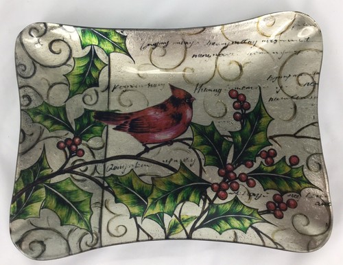 Nest Holiday Plate Cardinal With Holly And Berries Decorative - Picture 8 of 8