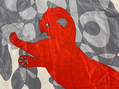 WOW Rare GRES Paris Silk Scarf COUGAR/PANTHER Vintage