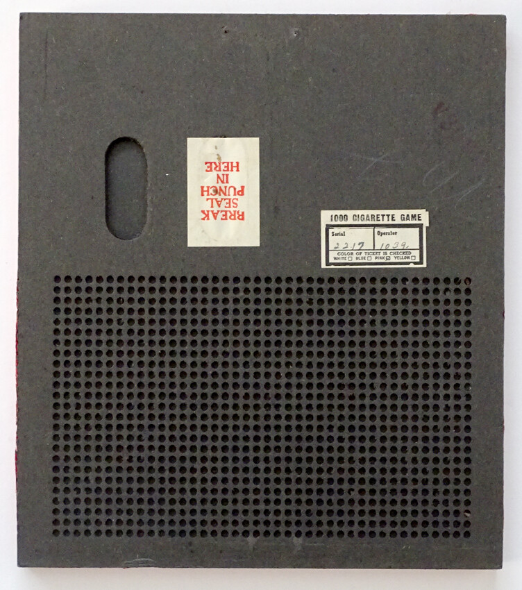 Vintage UNPUNCHED UNUSED Gambling Trade Stimulator CIGARETTE PUNCH