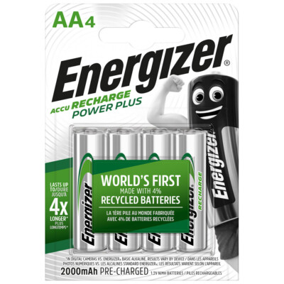 kQ Energizer Power Plus NiMH Akku AA HR06 1.2V 2000mAh 4er Blister