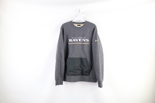 Nike On Field Mens M Spell Out Baltimore Ravens Football Crewneck Sweatshirt