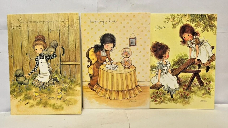 Lote de 6 tarjetas vintage de Marcia Get Well nuevas con sobres nuevas en stock leer Foto 4 de 4