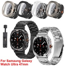 For Samsung Galaxy Watch Ultra 47mm Case Cover Screen Protector Steel Wrist Band