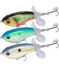 3” Topwater Fishing Lures Plopper Lure Floating Rotating Propeller Tail