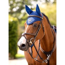 IT04812 LeMieux Loire Satin Fly Veil Hood Lycra Bonnet - Benetton Blue NEW