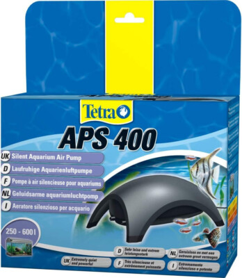 Tetra APS 400 Aquarium Luftpumpe leise Membranpumpe Aquarien 250-600 L schwarz