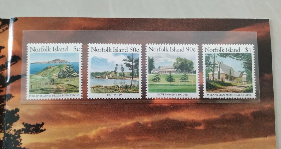 1987 Norfolk Island Scenes Definitive 16v Stamps Official Souvenir Album Pack - Image 4 of 4